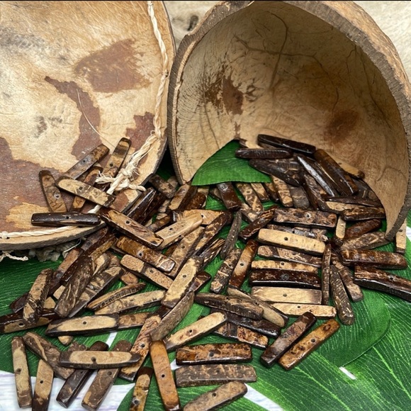 LAST ONE VINTAGE Coco Coconut Shell Beads +Bonus Jewelry Making DIY Crafting Lot - Picture 11 of 15
